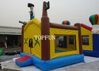 Parque de diversões exterior amarelo das crianças, OEM de salto inflável de m do castelo 5 x 4
