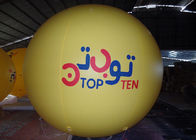 Balões infláveis feitos sob encomenda amarelos para o diâmetro da propaganda comercial 2.5m