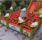 Labirinto inflável exterior personalizado da casa assombrada dos jogos infláveis dos esportes