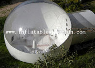 Barraca inflável semi transparente da bolha com túnel dois branco para o hotel