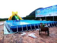 parque inflável da água de Big Bear de encerado do PVC de 0.9MM com grande piscina azul