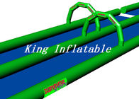 azul inflável do verde da corrediça do deslizamento N da pista dobro longa de 100m com impressão do logotipo