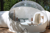 Casa da barraca da bolha do PVC com da sala inflável de proteção clara das barracas da privacidade do hotel do quarto metade branca de acampamento exterior