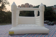 Castelo de casamento inflável branco 13 pés x 11,5 pés x 10 pés festa ao ar livre castelos infláveis ​​para adultos