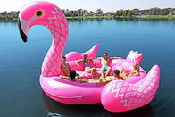 Os adultos exteriores do lago float inflável cor-de-rosa gigante da associação do flamingo flutuam inflável para o partido