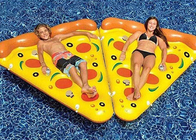 A cama gigante da praia da natação do partido da água do colchão do flutuador da associação da pizza inflável toma sol a esteira
