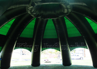 Barraca comercial preta da aranha do dossel da explosão da máscara do verde inflável da barraca do evento