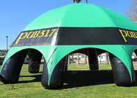 Barraca comercial preta da aranha do dossel da explosão da máscara do verde inflável da barraca do evento