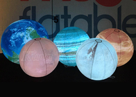 Balão de suspensão inflável do globo dos planetas dos balões do anúncio exterior com luz conduzida