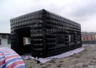 Barraca de acampamento inflável do projeto do quadrado preto feita do encerado do PVC de Plato