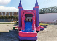 Castelo Bouncy do leão-de-chácara inflável cor-de-rosa do partido das meninas do jogo exterior da casa do salto