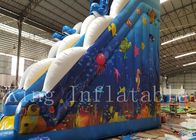 Crianças/corrediça de água inflável azul adulta com a pista dois garantia de 1 ano