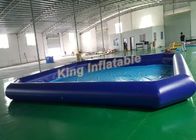 Tamanho de piscina inflável quadrado 10m do PVC do azul gigante exterior X 8m para o uso das crianças