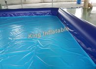 Tamanho de piscina inflável quadrado 10m do PVC do azul gigante exterior X 8m para o uso das crianças