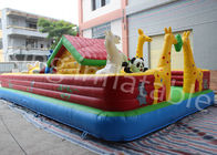Castelo de salto do lúpulo feliz inflável animal gigante das crianças com certificação do CE