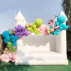 Casamento Pastel Rosa Inflável Bouncy Jump Castelo Bowl Pit Mini White Bounce House