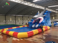 Parque aquático inflável com escorrega de água e piscina Parque aquático inflável personalizado para crianças e adultos