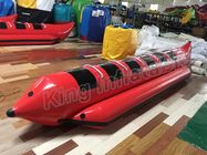 Barcos de pesca com mosca infláveis da cor vermelha com os barcos infláveis do pontão da pesca do PVC de 0.9mm