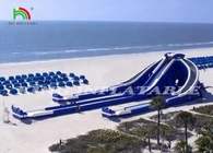 Parque de diversões ao ar livre Três canais Entretenimento aquático Grande escorrega de água inflável
