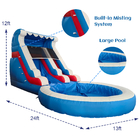 Commercial Quintal Salto Bouncer Tropical Water Slide Combo Bounce House Slide de água inflável com piscina