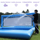 Campo de voleibol de água com bomba de ar para jogos esportivos ao ar livre