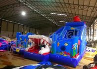 Castelo de salto inflável do mundo do oceano dos jogos exteriores com corrediça para crianças e adultos