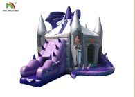 Castelo de salto inflável personalizado do dragão roxo com corrediça para crianças
