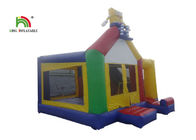 castelo de salto combinado do partido inflável do amarelo 20ft SpongeBob do PVC de 0.55mm para crianças