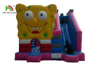 Castelo de salto inflável da casa cor-de-rosa de Spongebob com calças e lado quadrados