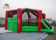 Arena inflável interna vermelha personalizada do futebol do aluguel para os adultos anti - quebra/antiderrapagem
