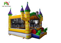castelos de salto comerciais combinados do PVC Mickey Mouse de 0.55mm com etapa