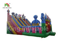 parque de diversões inflável azul de encerado do PVC Plato de 0.55mm/campo de jogos exterior das crianças