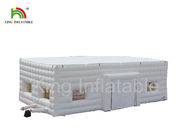 Barraca de costura inflável branca costurada do cubo do PVC impermeável com ventiladores