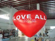 a propaganda inflável do hélio do PVC de 0.2mm Balloons para a cerimónia de casamento/forma vermelha do coração