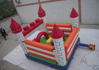 Casa inflável comercial personalizada do salto combinado com impressão do logotipo/cidade do divertimento paraíso das crianças