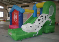 Casa inflável comercial personalizada do salto combinado com impressão do logotipo/cidade do divertimento paraíso das crianças