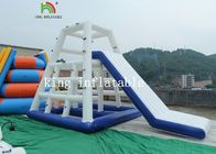 Calor branco/azul - torre de escalada do PVC inflável selado do brinquedo/Aqua da água com corrediça