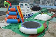 PVC do costume que flutua o trampolim elástico inflável da água do quadro do brinquedo/metal da água