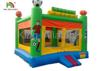 Castelos Bouncy comerciais de grande encerado inflável adulto exterior feito sob encomenda verde do PVC para o aluguel