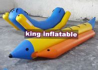Balancê inflável amarela/azul durável cambalea brinquedo da água do PVC com barco de banana
