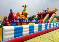 Parque de diversões inflável exterior engraçado com corrediça/castelo e escalada