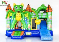 Leão-de-chácara inflável das crianças combinado/castelo de salto dragão inflável do verde