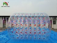 Brinquedo inflável feito sob encomenda do rolamento do divertimento para crianças com pontos/rolo coloridos da água