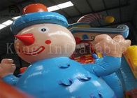 Casas comerciais infláveis do salto do PVC do palhaço colorido 0.55mm com corrediça para crianças