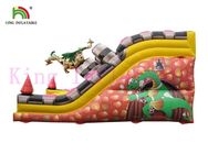 O dinossauro comercial de encerado do PVC inflável seca a impressão de Digitas da corrediça para crianças