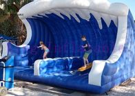 Brinquedo inflável azul/branco do mar inflável surfando simulado do PVC dos jogos 0.55mm dos esportes