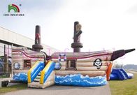 Parque inflável Multiplay/campo de jogos colorido da água do PVC do pirata/tubarão 0.9mm