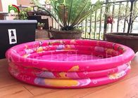 O círculo de tubos triplo caçoa desenhos animados bonitos de encerado inflável do PVC das piscinas