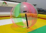 O arco-íris coloriu a bola de passeio da água inflável do PVC/TPU de 1.0mm, bola de Zorb da água para crianças