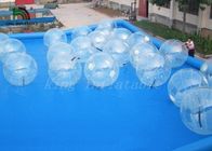 Bola inflável transparente clara do Aqua do diâmetro do PVC 2m/bola da água com zíper de YKK